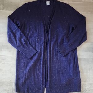 Chico's Deep Purple Cardigan Sweater